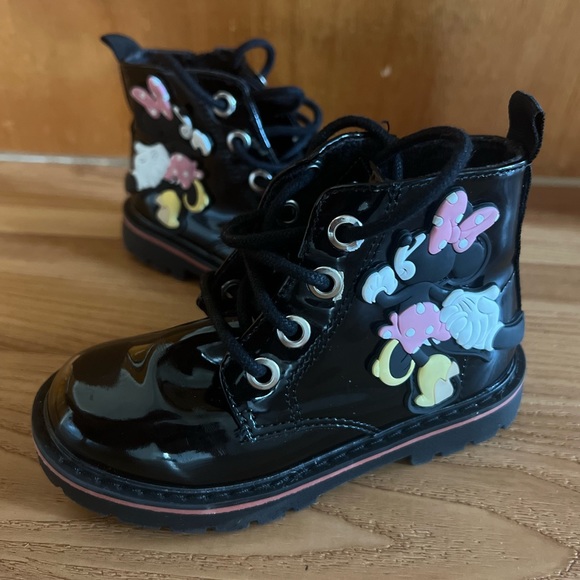 Zara Minnie Mouse Combat Boots - Picture 1 of 3